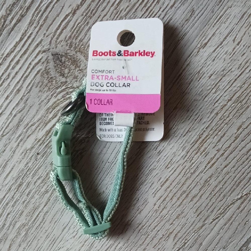 Boots & Barkley Light Green Extra-Small Dog Collar